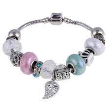 Load image into Gallery viewer, Silver Steel Crystal Charm Bracelet For Women - D