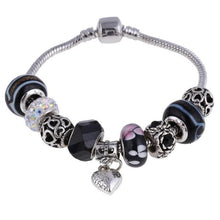 Load image into Gallery viewer, Silver Steel Crystal Charm Bracelet For Women - G