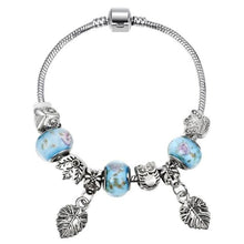 Load image into Gallery viewer, Silver Steel Crystal Charm Bracelet For Women - I