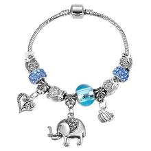 Load image into Gallery viewer, Silver Steel Crystal Charm Bracelet For Women - J