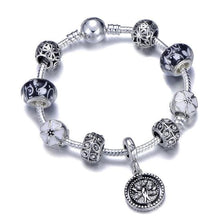 Load image into Gallery viewer, Silver Steel Dangling Charm Womens Bracelet