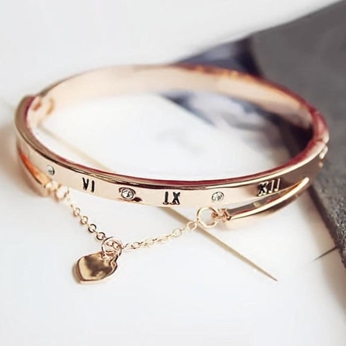 Slim Metallic Bangle Antique Bracelet for Women