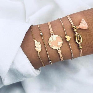 Stylish Summer Spring Bracelet Set for Women - A