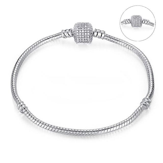 Textured Metallic Heart or Cube Bracelet for Women - A / 17cm