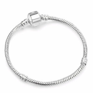 Textured Metallic Heart or Cube Bracelet for Women - D / 17cm