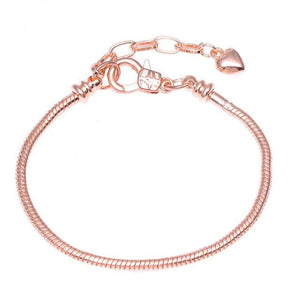 Textured Metallic Heart or Cube Bracelet for Women - H / 17cm
