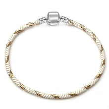 Load image into Gallery viewer, Textured Metallic Heart or Cube Bracelet for Women - O / 21cm