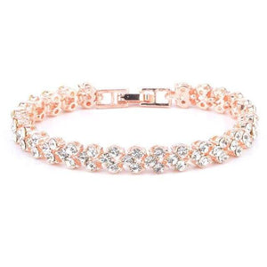 Silver and Rose Gold Slim Bracelet For Women - Rose gold