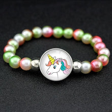 Load image into Gallery viewer, Unicorn and Flamingo Pearls Beads Bracelet for Women - A