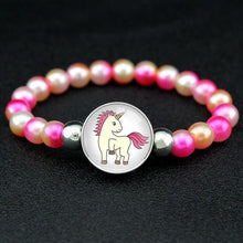 Load image into Gallery viewer, Unicorn and Flamingo Pearls Beads Bracelet for Women - C