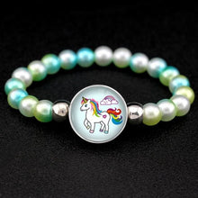 Load image into Gallery viewer, Unicorn and Flamingo Pearls Beads Bracelet for Women - E