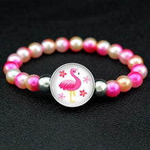 Load image into Gallery viewer, Unicorn and Flamingo Pearls Beads Bracelet for Women - F