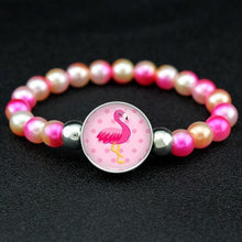 Load image into Gallery viewer, Unicorn and Flamingo Pearls Beads Bracelet for Women - G
