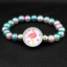 Load image into Gallery viewer, Unicorn and Flamingo Pearls Beads Bracelet for Women - H