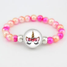 Load image into Gallery viewer, Unicorn and Flamingo Pearls Beads Bracelet for Women - L