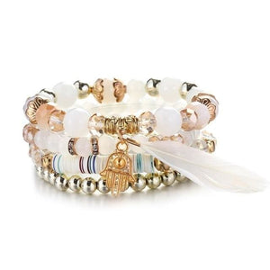 Vintage Crystal Bracelet Set for Women