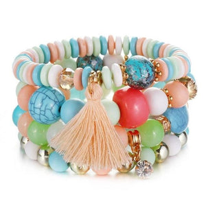 Vintage Crystal Bracelet Set for Women - L