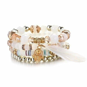 Vintage Crystal Bracelet Set for Women - R