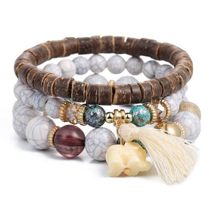 Vintage Crystal Bracelet Set for Women - Y