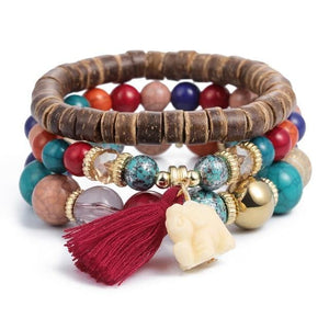 Vintage Crystal Bracelet Set for Women - Z